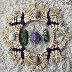 Handmade Macrame Wall Hanging Art Centerpiece